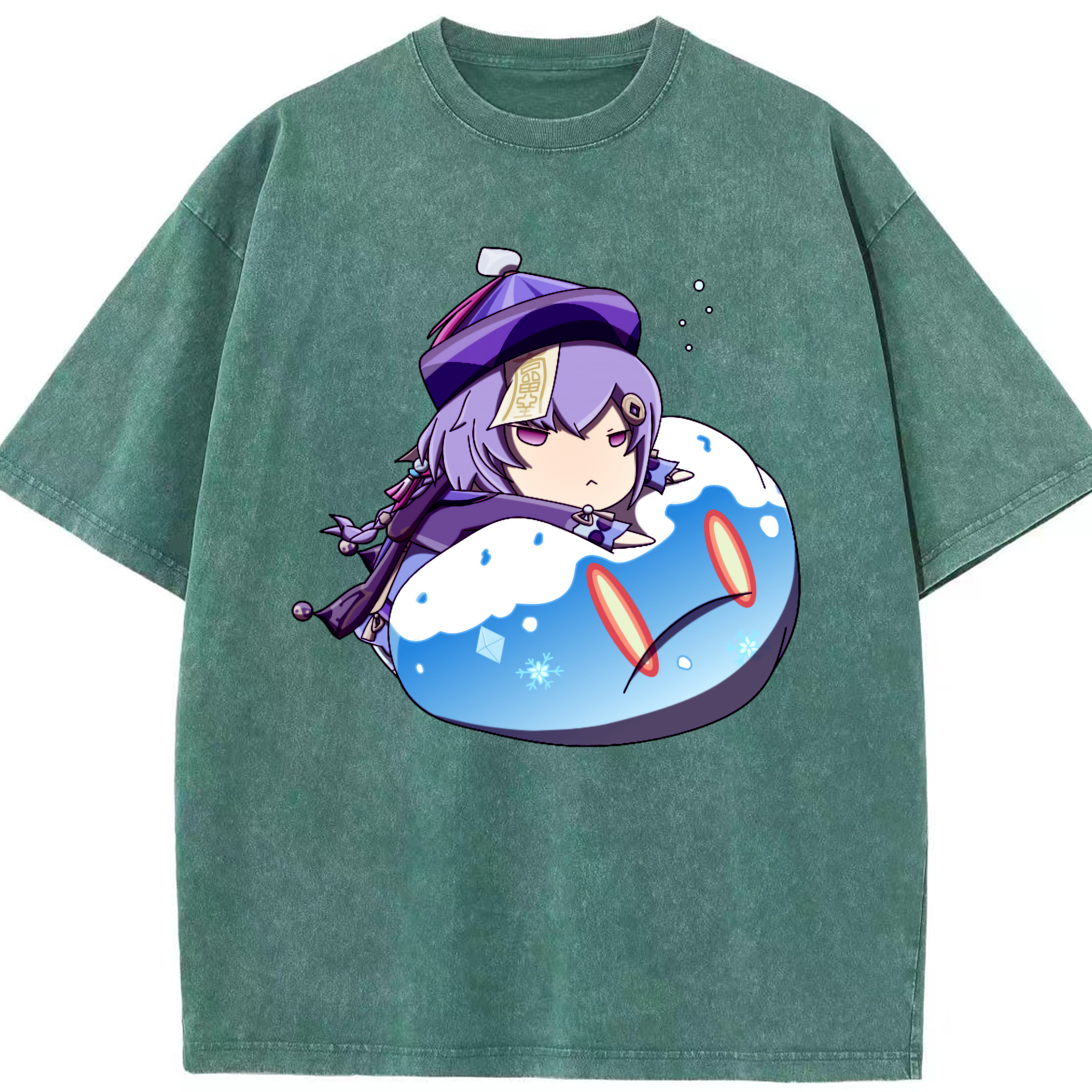 げんし神 七七 なな  genshin Nana 綿100% ヴィンテージ風 半袖Tシャツ（フロントプリント）